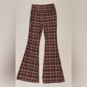 No Boundaries | Vintage Red and Black Plaid Flare Pants